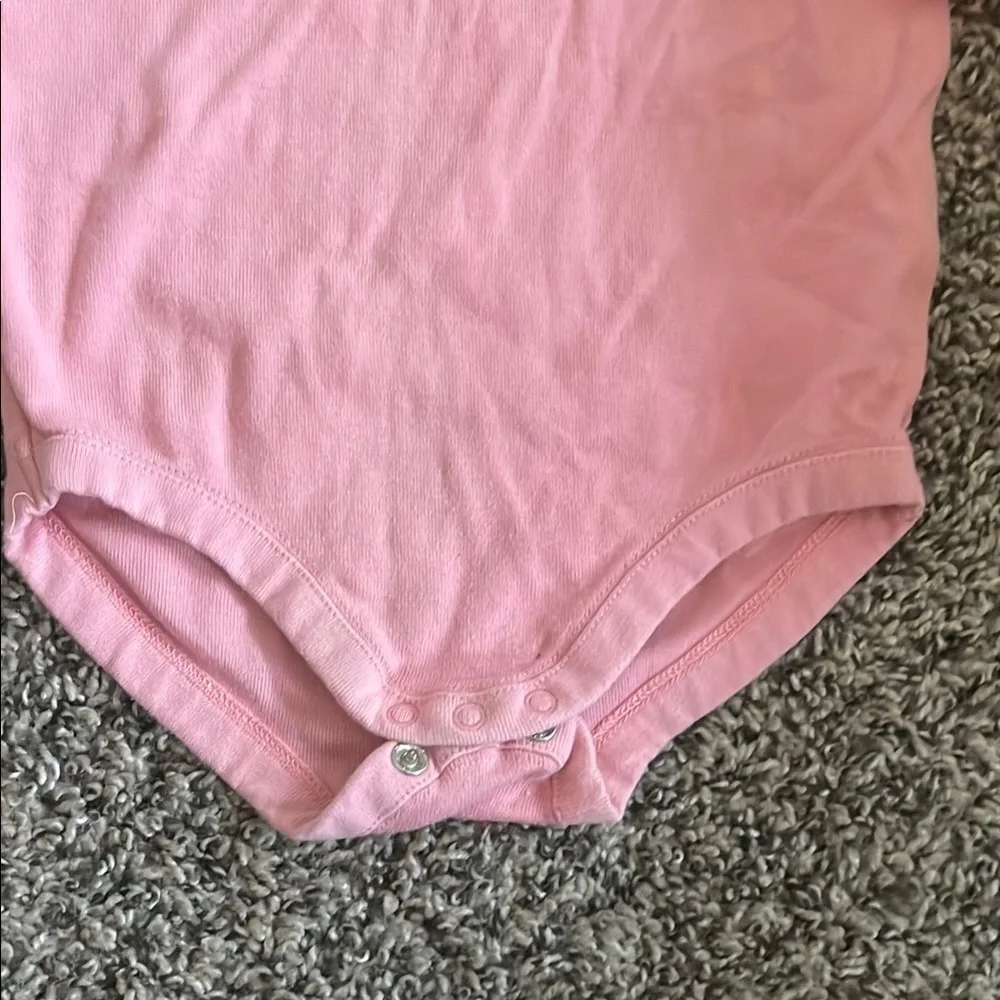 Gymboree Pink Long Sleeve Onesie & Black&Pink Skirt Matching Set